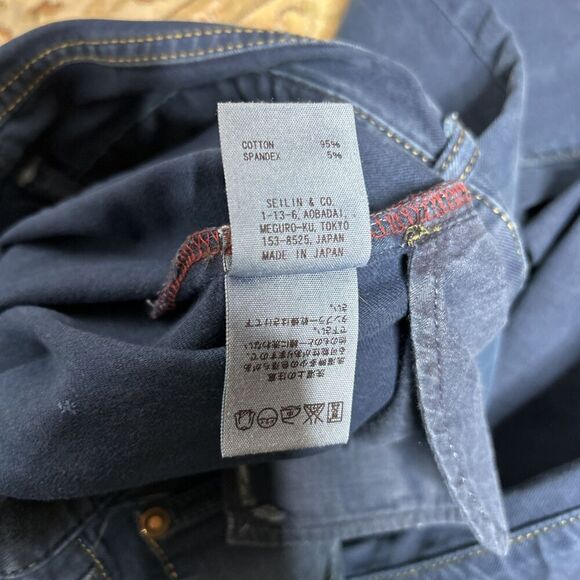 Seilin Co Men's Jeans Blue Color Made in Japan Size 34 with DEFECT - Picture 10 of 11